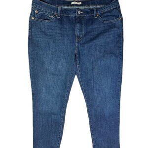 Levi's Boyfriend Jeans Size 34 Blue Cotton Blend Denim 25.5" Inseam